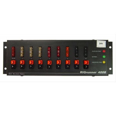 Eight output DC power strip RIGrunner 4008